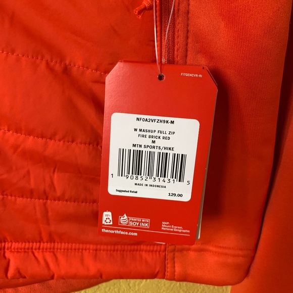 The North Face Mash Up Full Zip Jacket Red - Picture 4 of 7